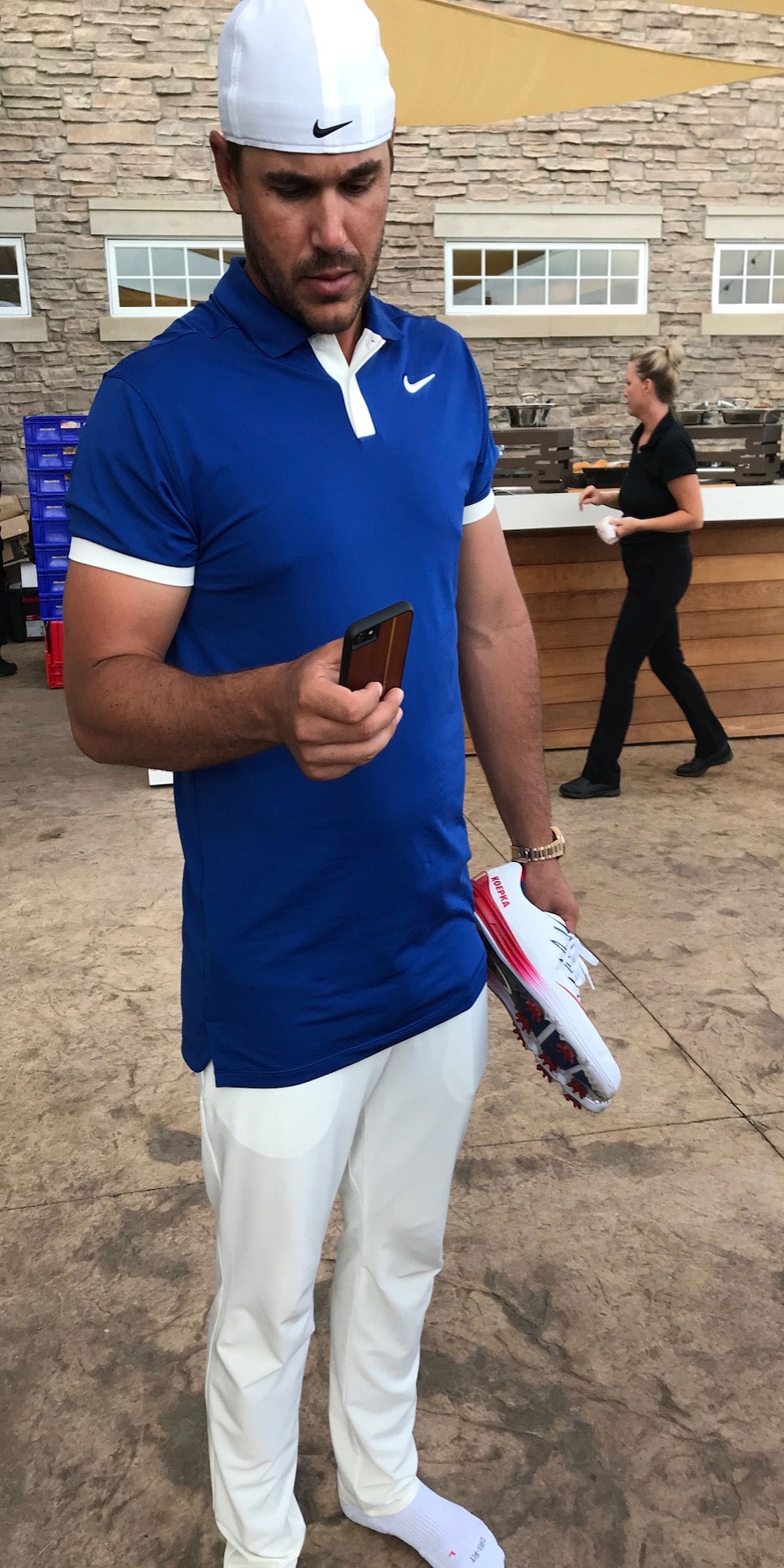 brooks koepka blue nike shirt