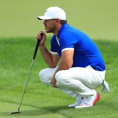 BLAINE, MINNESOTA - JULY 04:  Brooks Koepka of the United States looks over a putt on the 12th green during the first round of the 3M Open at TPC Twin Cities on July 04, 2019 in Blaine, Minnesota. (Photo by Sam Greenwood/Getty Images)
