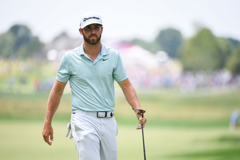 BLAINE, MN - JULY 07: Matthew Wolff walks off the fourth green during the final round of the 3M Open at TPC Twin Cities on July 7, 2019 in Blaine, Minnesota. (Photo by Ben Jared/PGA TOUR via Getty Images)