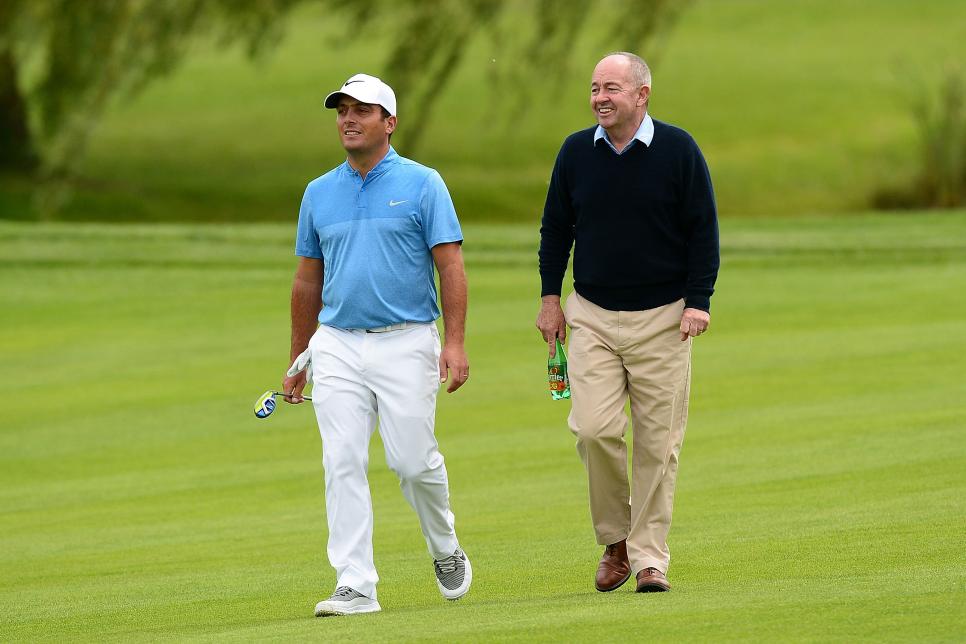during a pro-am round ahead of the 100th Open de France at Le Golf National on June 29, 2016 in Paris, France.