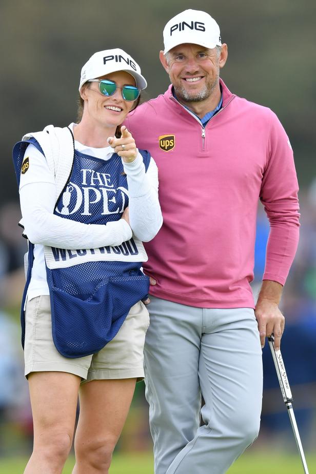 British Open 2019 Yep Lee Westwoods Girlfriend Is Also His Caddie This Is The Loop Golf
