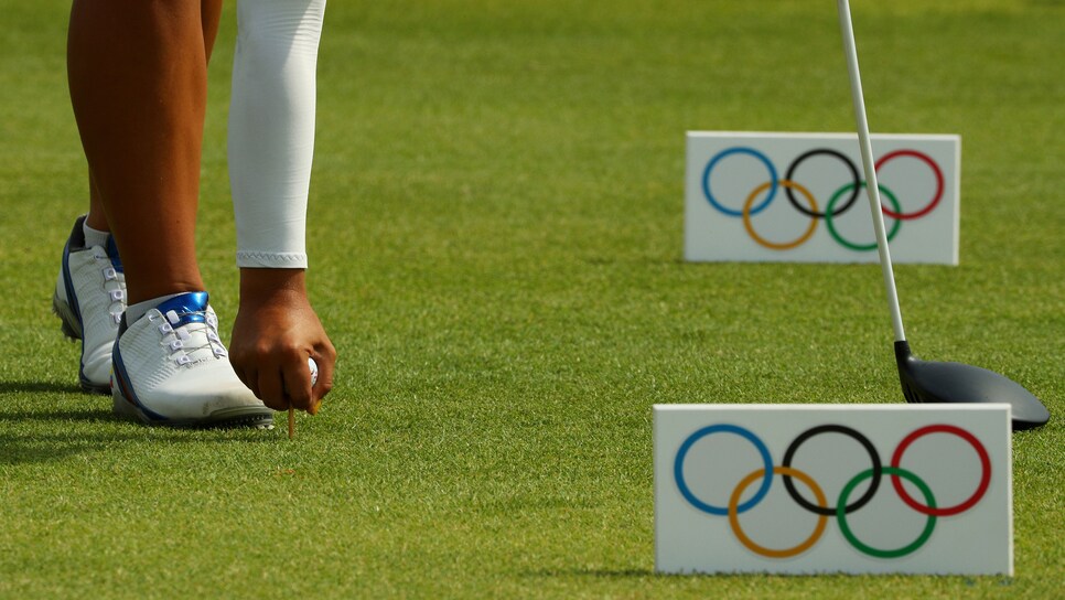 during the Women\'s Golf Final on Day 15 of the Rio 2016 Olympic Games at the Olympic Golf Course on August 20, 2016 in Rio de Janeiro, Brazil.