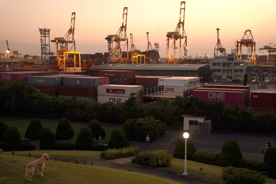 Shipping Activities at Yokohama Port As Japan Exports Decline Again