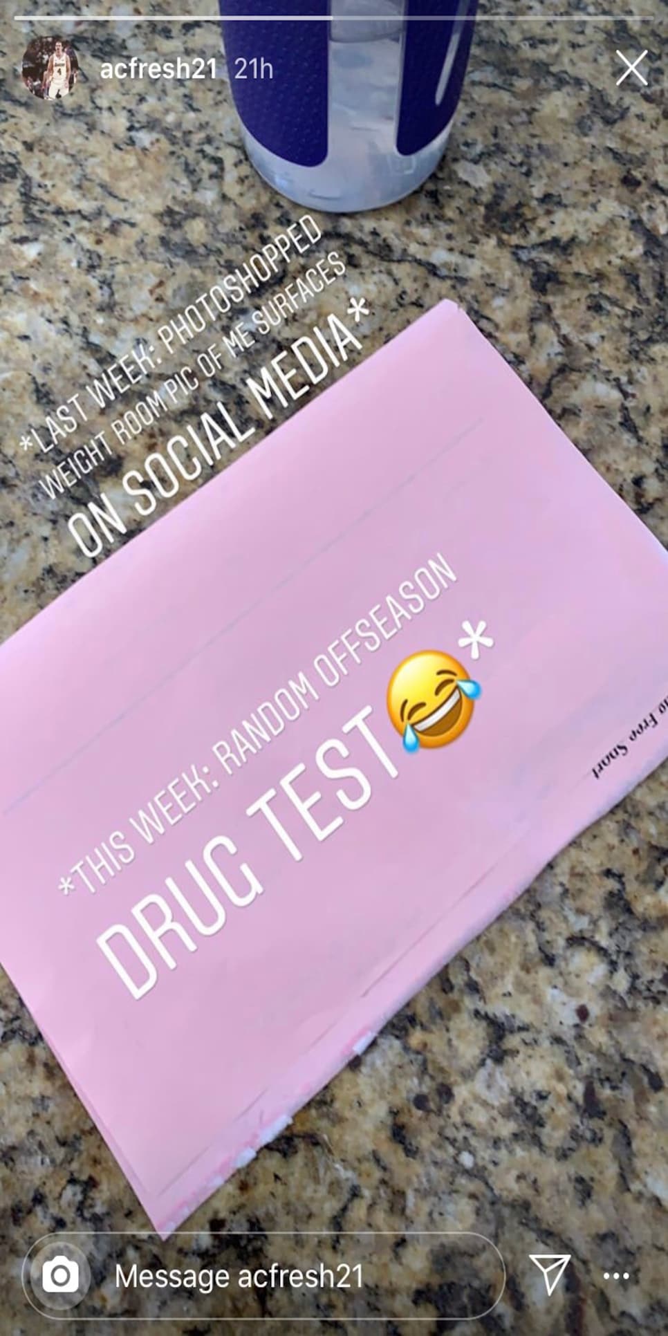 Alex Caruso receives "random" drug test after photoshopped ...