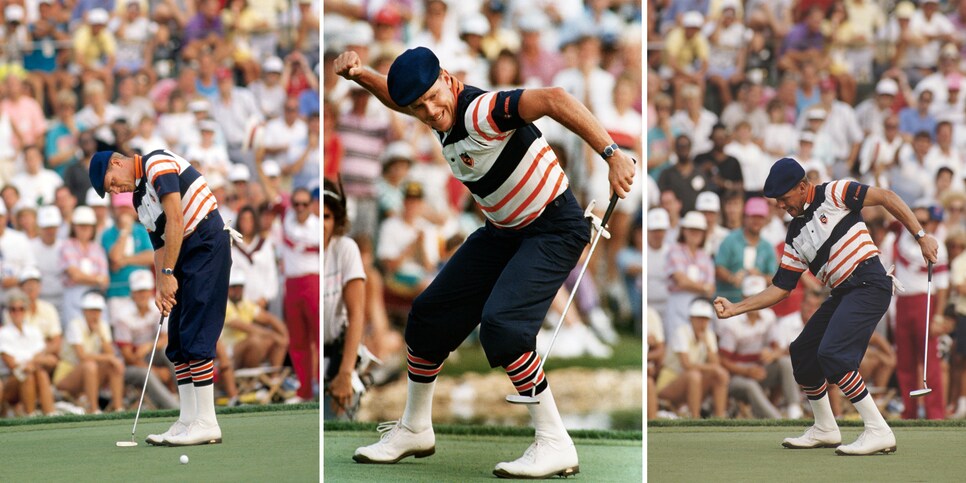 1989 Payne Stewart PGA Championship Match Used Worn Chicago Bears Hat!  Trophy