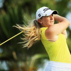 SINGAPORE, SINGAPORE - MARCH 01: Bronte Law of England plays a shot during the second round of the HSBC Women\'s World Championship at Sentosa Golf Club on March 01, 2019 in Singapore. (Photo by Andrew Redington/Getty Images)