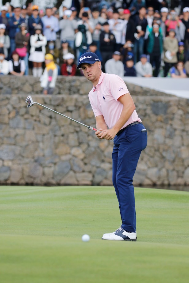 The Players Golf Belt in Striped Navy