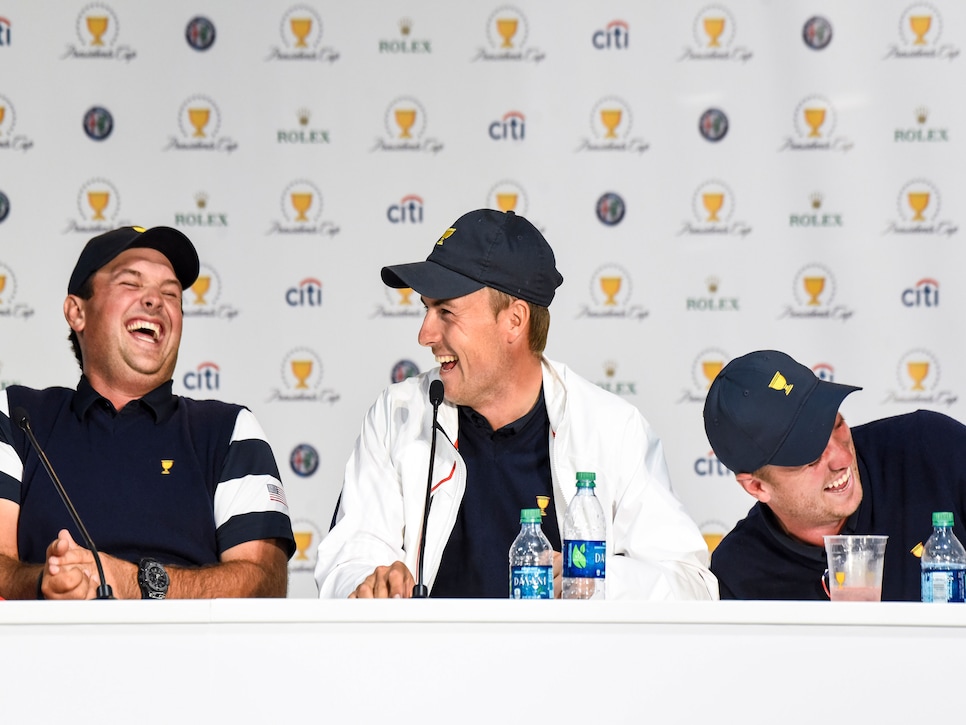 /content/dam/images/golfdigest/fullset/2019/11/05/5dc173aa54eea40008febba2_patrick-reed-jordan-spieth-justin-thomas-2017-presidents-cup-laughing-presser.jpg