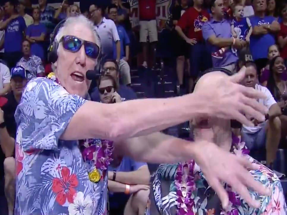 Bill Walton and his Wife With The Palms Greeters during Joe and Gavin, WireImage