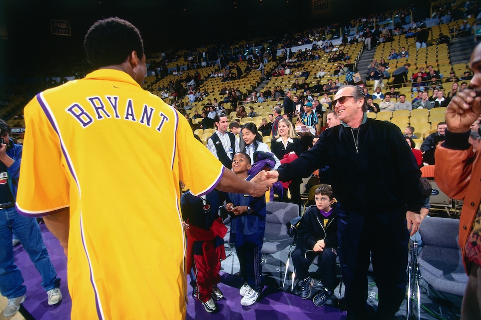 Los Angeles Lakers Kobe Bryant and Jack Nicholson