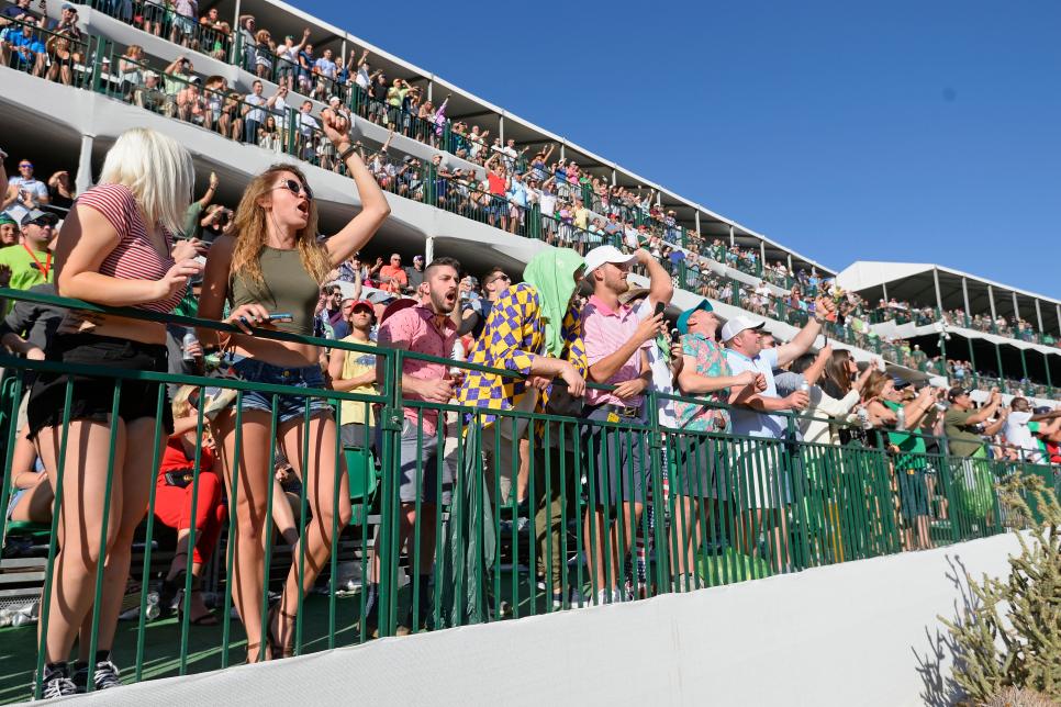 during the third round of the Waste Management Phoenix Open at TPC Scottsdale on February 3, 2018 in Scottsdale, Arizona.