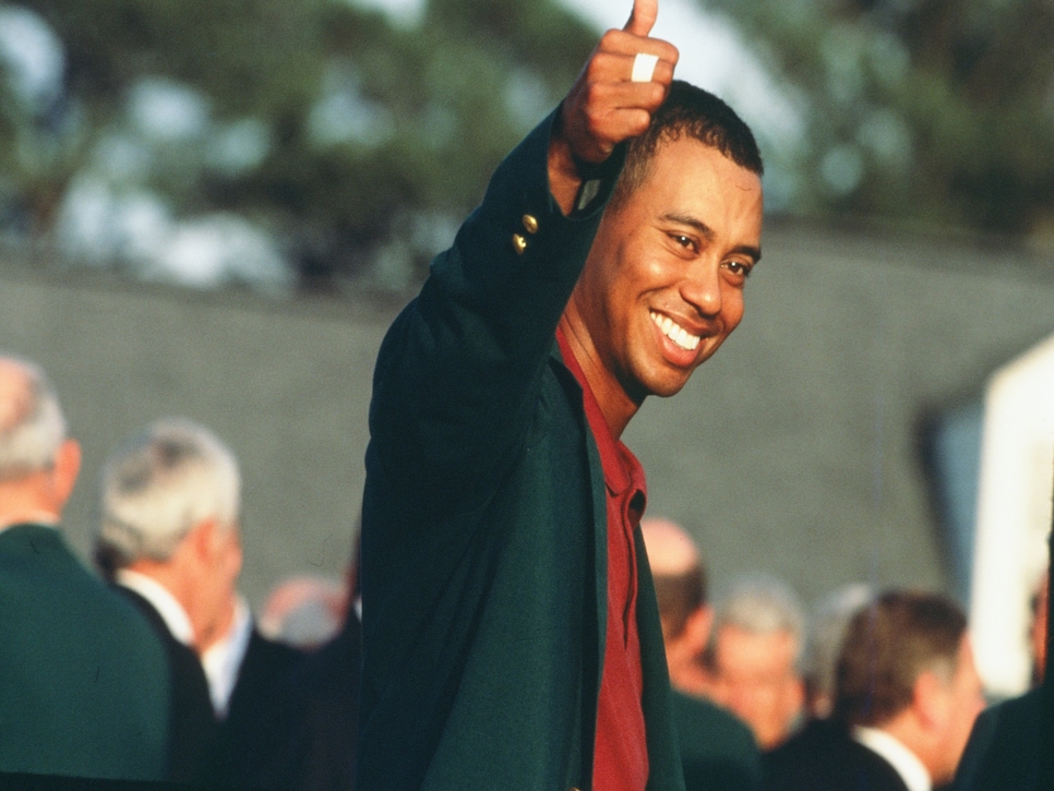 Tiger Woods At The Presentation Ceremony Of The 2002 Masters Tournament