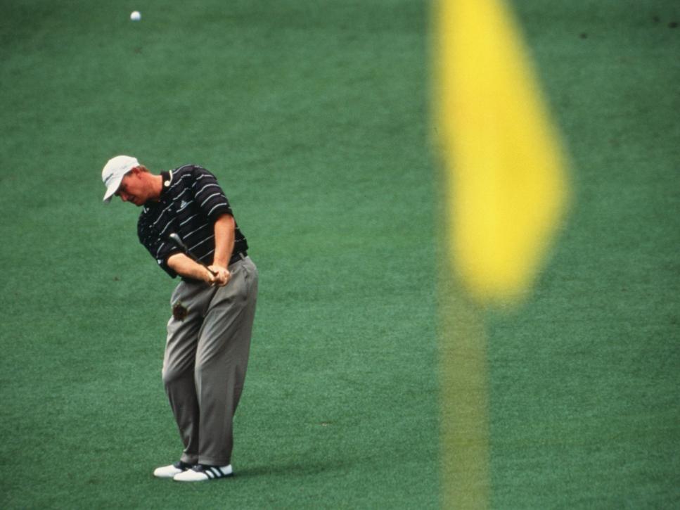 Ernie Els Swings During The 2002 Masters Tournament