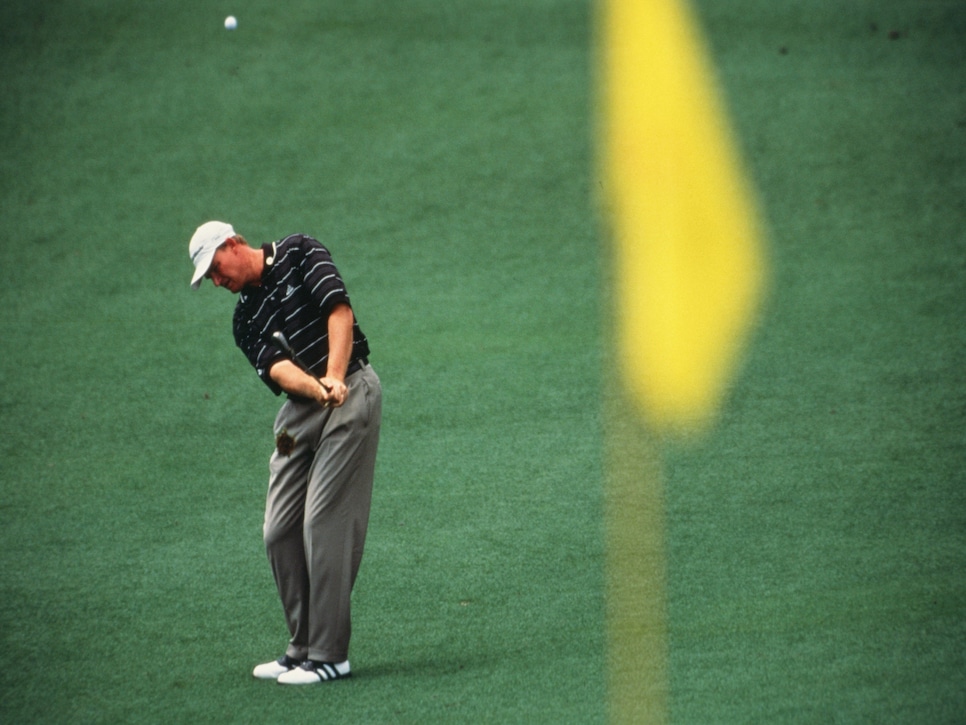 Ernie Els Swings During The 2002 Masters Tournament