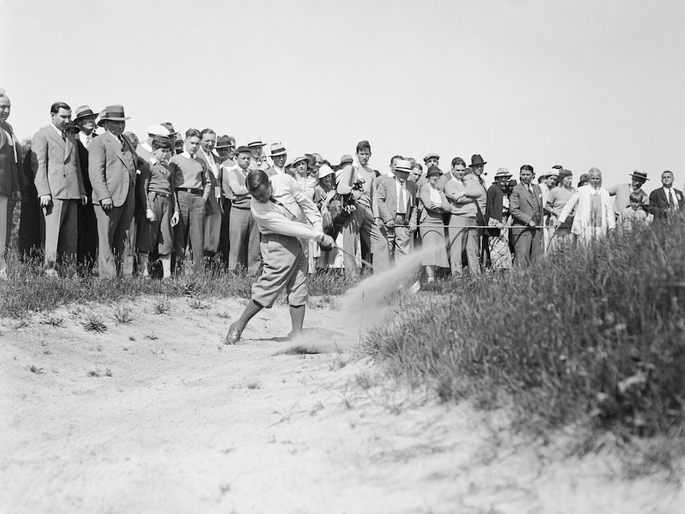 Gene Sarazen in Sand Trap During Game