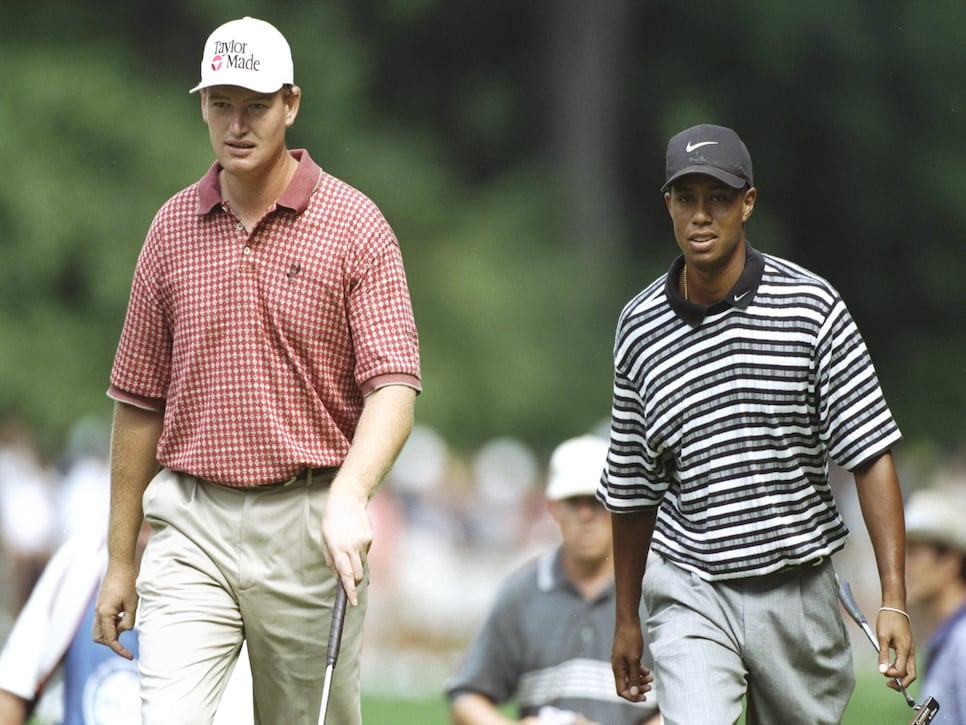 Ernie Els and Tiger Woods