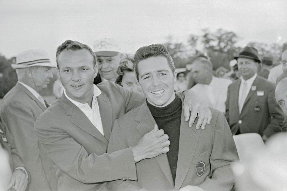 Golfers Arnold Palmer and Gary Player at Masters