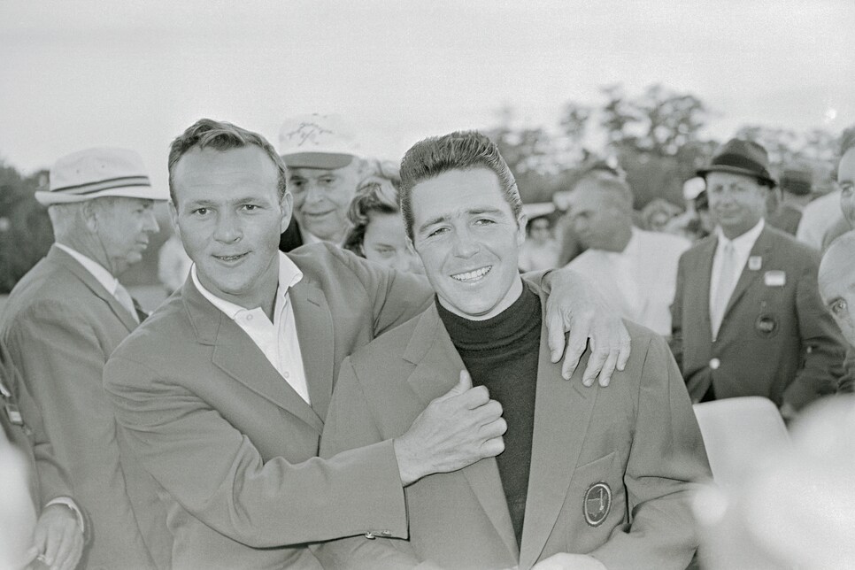 Golfers Arnold Palmer and Gary Player at Masters