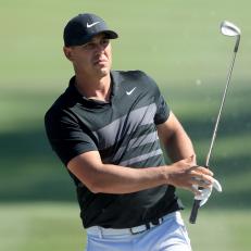 PONTE VEDRA BEACH, FLORIDA - MARCH 12: Brooks Koepka plays a shot on the ninth hole during the first round of The PLAYERS at the TPC Stadium course on March 12, 2020 in Ponte Vedra Beach, Florida. (Photo by Sam Greenwood/Getty Images)