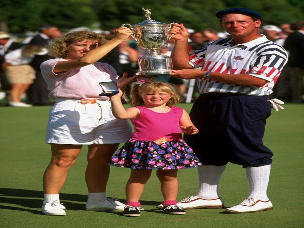 Mr and Mrs Payne Stewart with daughter Chelsea