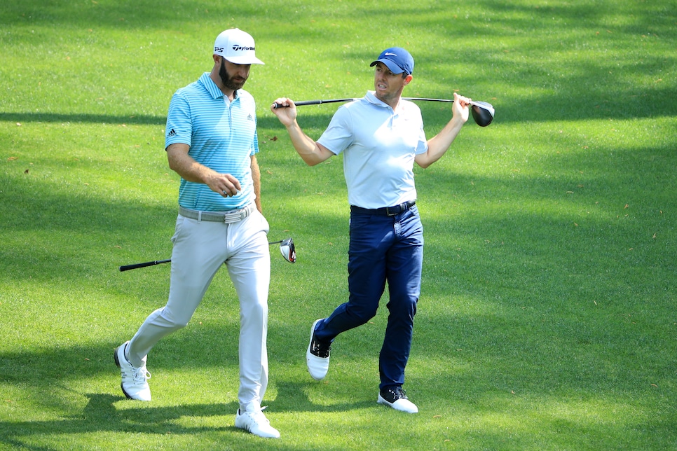 Rory Mcilroy And Dustin Johnson Had Planned To Team Up For Something Else Before The Taylormade Charity Event Golf World Golf Digest