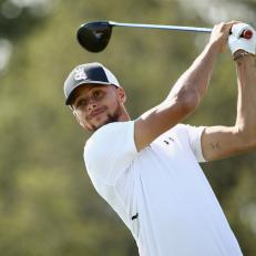 HAYWARD, CA - AUGUST 10:  NBA player Stephen Curry of the Golden State Warriors tees off on the seventh hole during Round Two of the Ellie Mae Classic at TBC Stonebrae on August 10, 2018 in Hayward, California.  (Photo by Ezra Shaw/Getty Images)