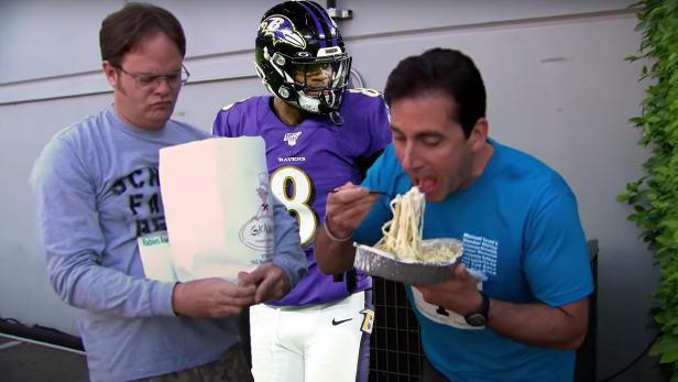 Lamar Jackson's pregame meal is straight out of the Michael Scott  carbo-load playbook, This is the Loop