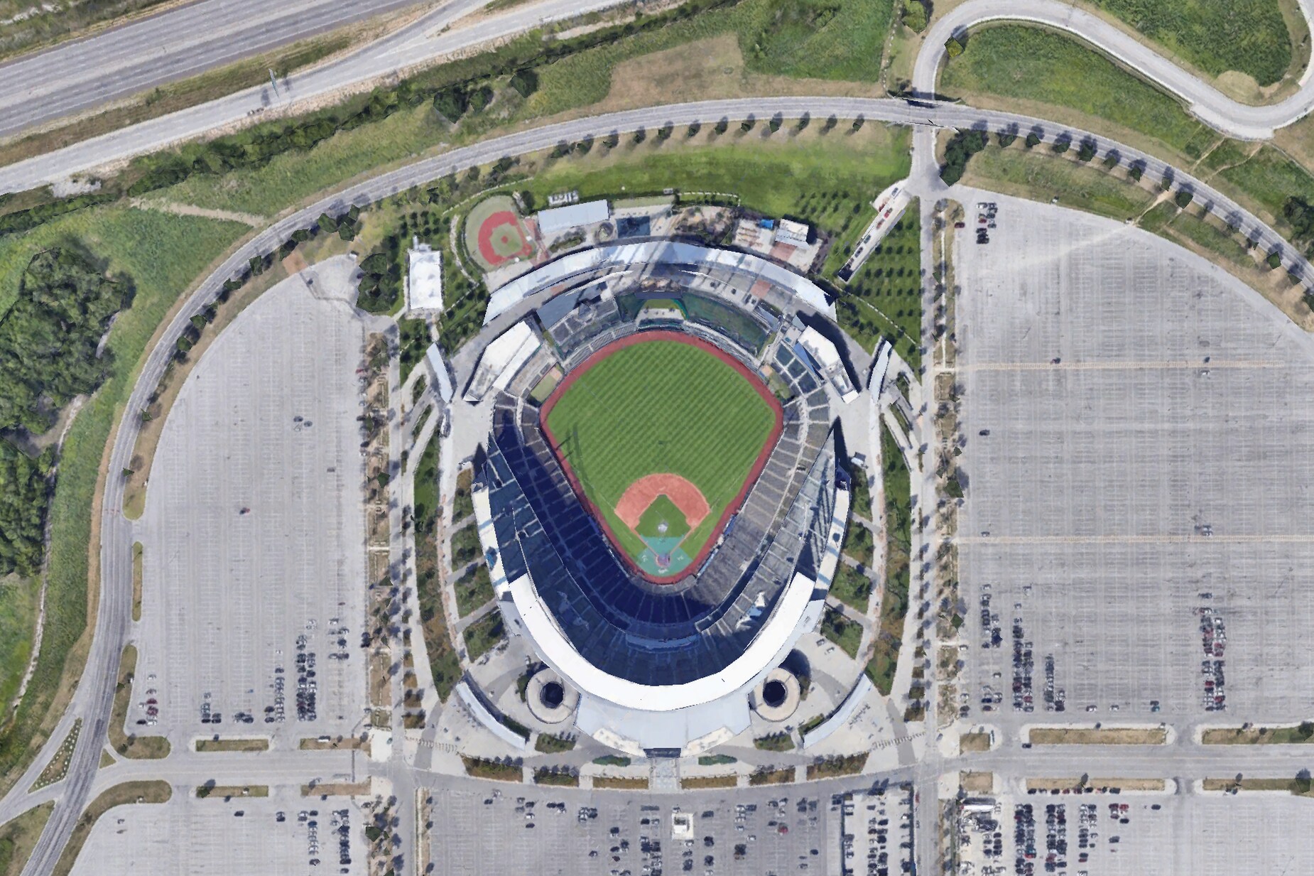 Can you guess every MLB ballpark by its satellite image? | This is the ...