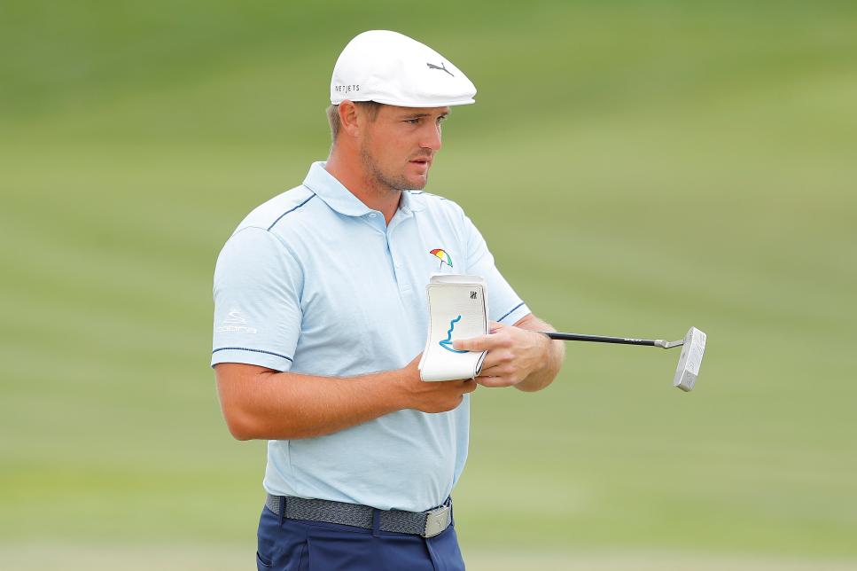 ORLANDO, FLORIDA - MARCH 08:  Bryson DeChambeau of the United States looks over a putt on the eighth green during The Open Qualifying Series, part of the Arnold Palmer Invitational at Bay Hill Club and Lodge on March 08, 2020 in Orlando, Florida. (Photo by Michael Reaves/R&A/R&A via Getty Images)