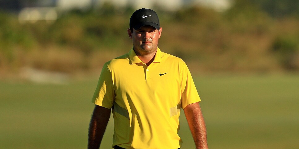 NASSAU, BAHAMAS - DECEMBER 06: Patrick Reed of the United States reacts to a putt on the 18th hole during the third round of the Hero World Challenge on December 06, 2019 in Nassau, Bahamas. (Photo by Mike Ehrmann/Getty Images)