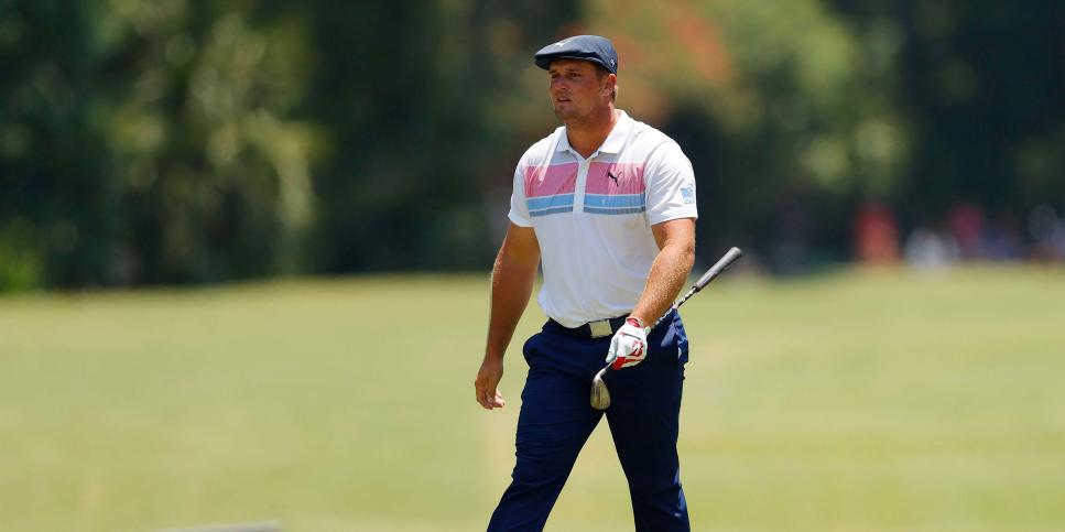 HILTON HEAD ISLAND, SOUTH CAROLINA - JUNE 21: Bryson DeChambeau of the United States walks on the sixth hole during the final round of the RBC Heritage on June 21, 2020 at Harbour Town Golf Links in Hilton Head Island, South Carolina. (Photo by Kevin C. Cox/Getty Images)