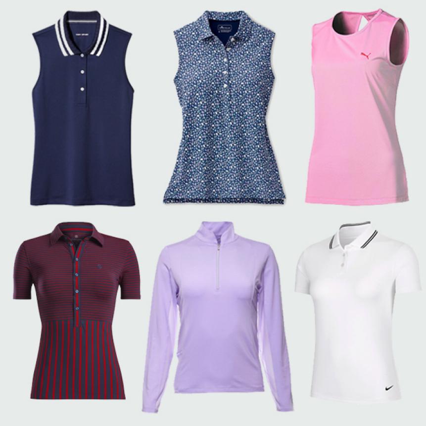womens pink golf shirts