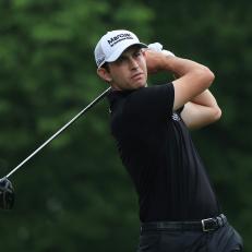 DUBLIN, OHIO - JUNE 06: Patrick Cantlay of the United States plays his shot from the 18th tee during the final round of The Memorial Tournament at Muirfield Village Golf Club on June 06, 2021 in Dublin, Ohio. (Photo by Sam Greenwood/Getty Images)
