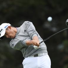 SAN FRANCISCO, CALIFORNIA - AUGUST 09: Collin Morikawa of the United States plays his shot from the 14th tee during the final round of the 2020 PGA Championship at TPC Harding Park on August 09, 2020 in San Francisco, California. (Photo by Christian Petersen/PGA of America via Getty Images)