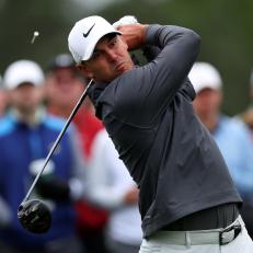 AUGUSTA, GEORGIA - APRIL 09: Brooks Koepka of the United States plays his shot from the eighth tee during the continuation of the weather delayed third round of the 2023 Masters Tournament at Augusta National Golf Club on April 09, 2023 in Augusta, Georgia. (Photo by Andrew Redington/Getty Images)