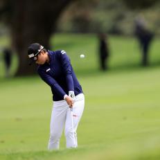 SAN FRANCISCO, CALIFORNIA - JUNE 03: Yuka Saso of the Philippines hits an approach shot on the 17th hole fairway during the first round of the 76th U.S. Women's Open Championship at The Olympic Club on June 03, 2021 in San Francisco, California. (Photo by Sean M. Haffey/Getty Images)