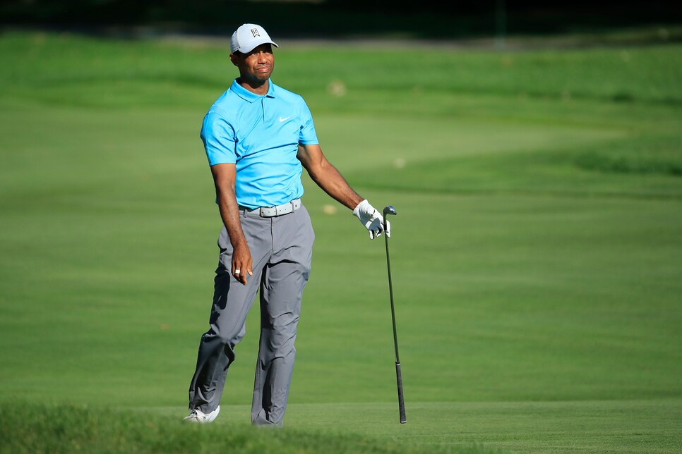 Three Late Bogeys Turn Tiger Woods Opening Round At The Bmw From Solid To Disappointing Golf World Golfdigest Com