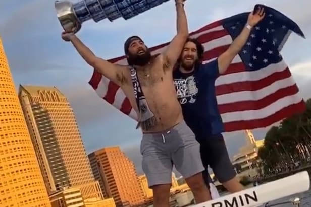 Looks like Lightning winger Pat Maroon had a pretty good time during