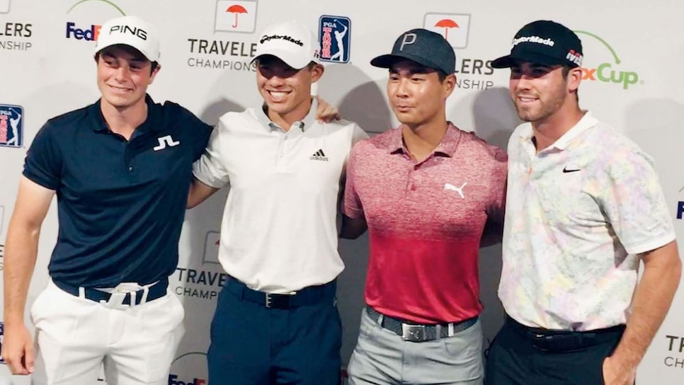 /content/dam/images/golfdigest/fullset/2020/09/hovland-morikawa-suh-wolff-travelers-2019.jpg