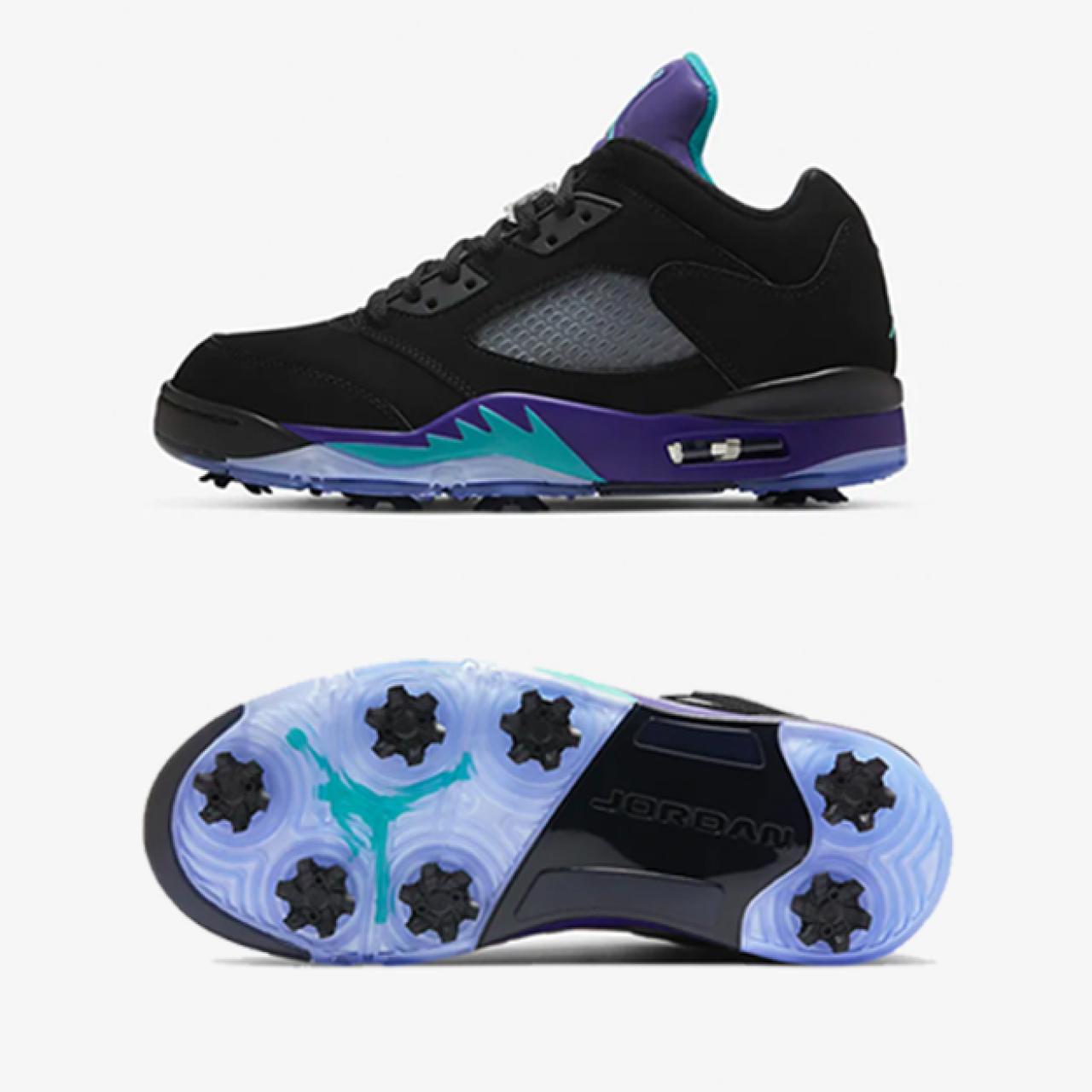 Purple Grape' Air Jordan 5 Golf Shoes 