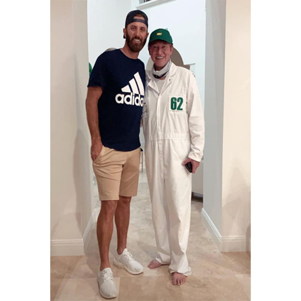 Paulina Gretzky becomes world's sexiest caddy in revealing Masters 2023  jumpsuit as she carries Dustin Johnson's clubs