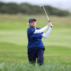 TROON, SCOTLAND - AUGUST 20: Cristie Kerr of The United States of America plays her second shot on the 16th hole during Day One of the 2020 AIG Women's Open at Royal Troon on August 20, 2020 in Troon, Scotland. (Photo by Richard Heathcote/R&A/R&A via Getty Images)