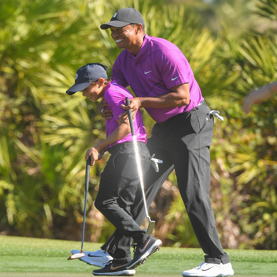 Tiger Woods' son Charlie his impressive drive at PNC Championship 