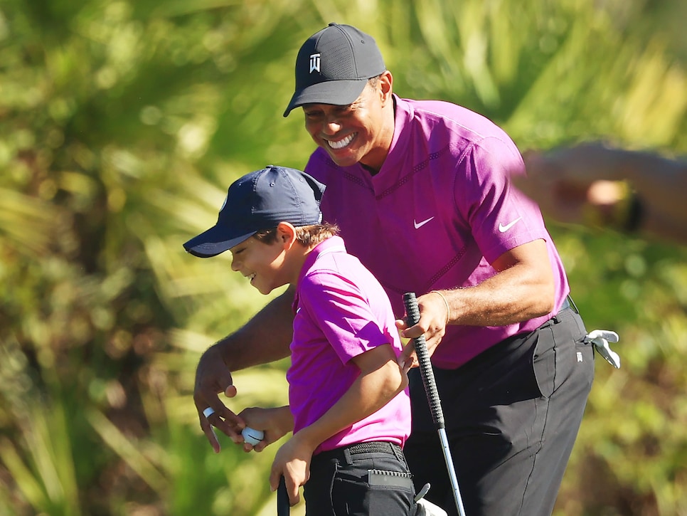 Tiger Woods and Son Charlie Play PNC Championship Together