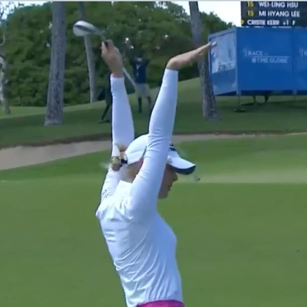 Jessica Korda slam dunks chip, shouts "KOBE!" for delightful LPGA