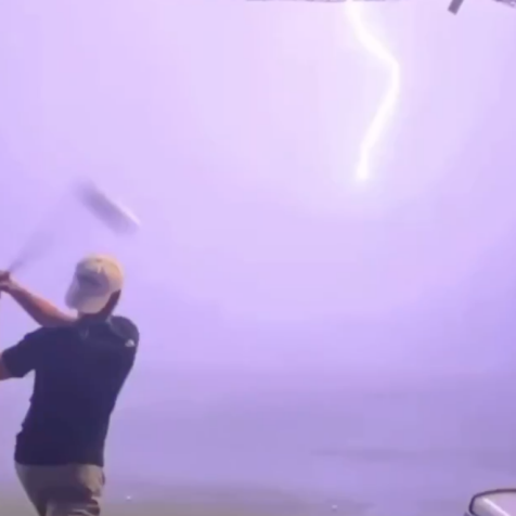 This video of a lightning bolt hitting a golf ball is absolutely mesmerizing (and terrifying)