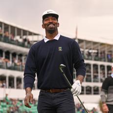 SCOTTSDALE, AZ - JANUARY 29: J.R. Smith smiles on the 16th tee box prior to the Waste Management Phoenix Open at TPC Scottsdale on January 29, 2020 in Scottsdale, Arizona. (Photo by Ben Jared/PGA TOUR via Getty Images)