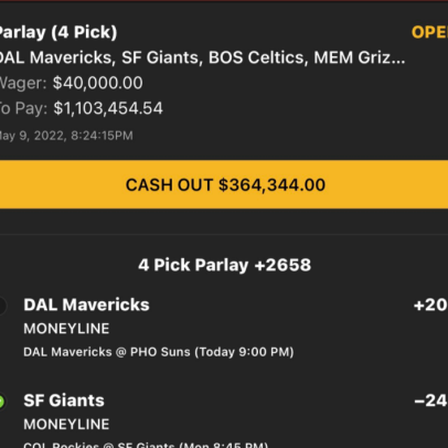 Gambler turns down massive cash out to pursue $1 million parlay and . . . it doesn't pay off