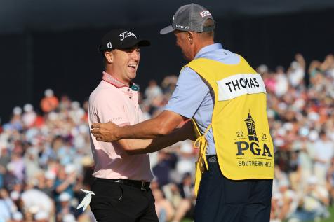 Justin Thomas’ inspiring message to weekend hackers, Mito Pereira’s remarkable reaction to devastation and the dumbest penalty ever