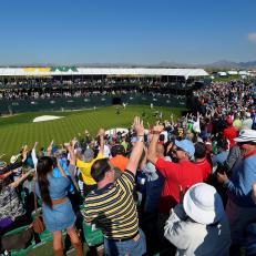 SCOTTSDALE, AZ - FEBRUARY 1: A course scenic shot of the 16th hole during the final round of the Waste Management Phoenix Open, at TPC Scottsdale on February 1, 2015 in Scottsdale, Arizona. (Photo by Stan Badz/PGA TOUR)